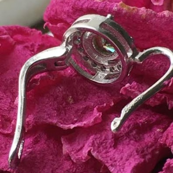 Peridot Drop Earrings Sterling Silver - Picture 3 of 4